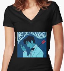 Joji 'Slow Dancing in the Dark' Women's Fitted V-Neck T-Shirt