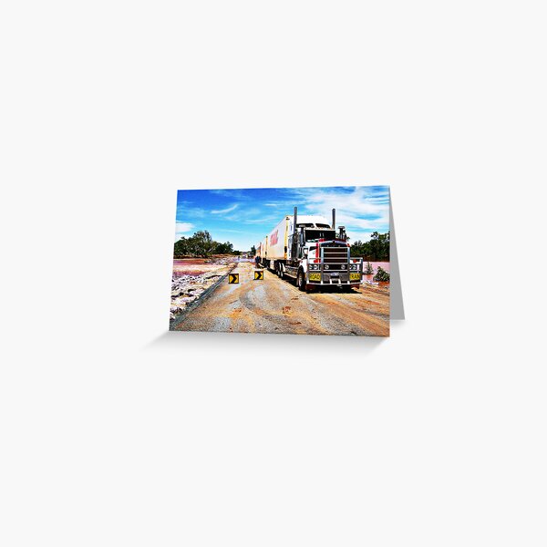 Carte De Vœux Red Kenworth Truck Joyeux Anniversaire Par Juliakharwood Redbubble