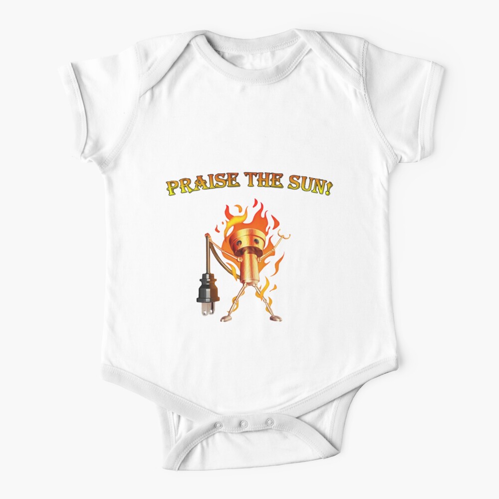 Chibi Robo Praise The Sun Baby T Shirt By Sun Hard Redbubble