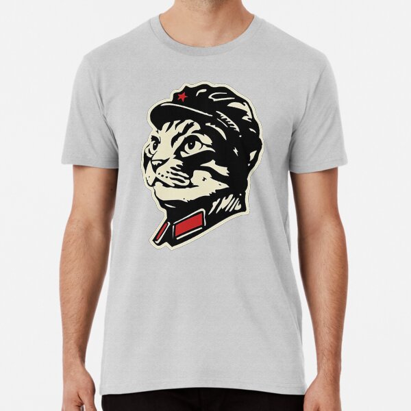 Chairman Meow face only - Kitties of the world unite. Premium T-Shirt