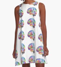 The Rainbow Brain A-Line Dress