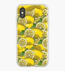 Vintage Fruits and Vegetables Pattern iPhone Case