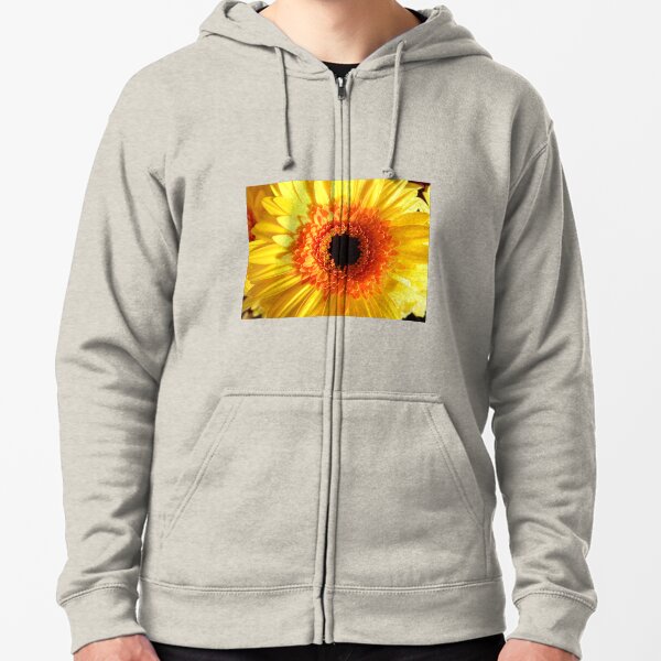 Gerbera Flower Zipped Hoodie