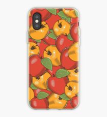 Vintage Fruits and Vegetables Pattern iPhone Case