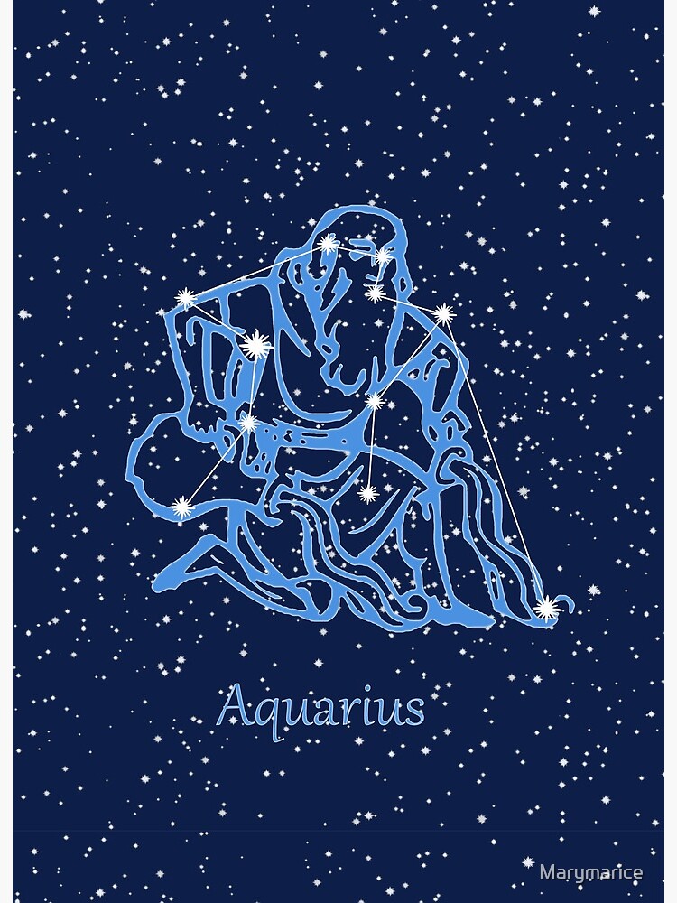 Aquarius Constellation And Zodiac Sign Art Board Print ...