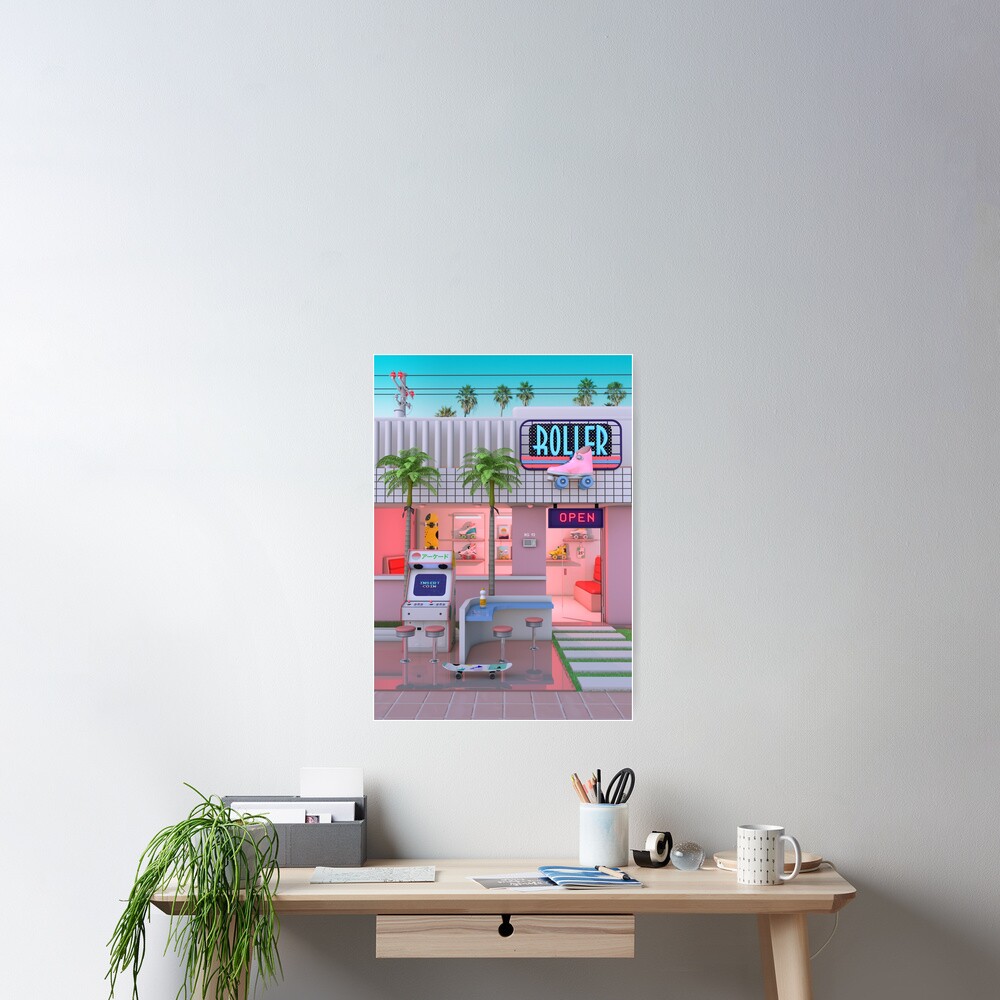 Roller Skate Nostalgia Poster
