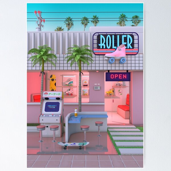 Roller Skate Nostalgia Poster