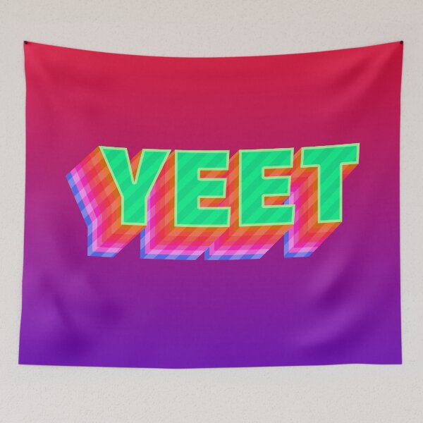 Item preview, YEET! Meme Colorful Gradient Typography designed and sold by awiec.