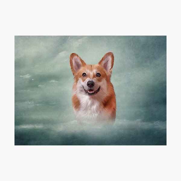 Item preview, Drawing Dog breed Welsh Corgi portrait  designed and sold by bonidog.