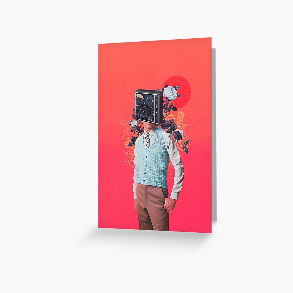 Phonohead Greeting Card