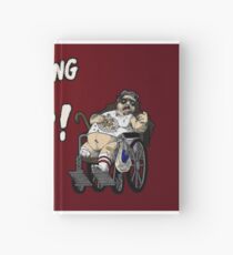 Mr. Plinkett - What’s Wrong With Your Face - Red Background Wheelchair Hardcover Journal