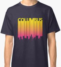 Retro 80s Columbus Skyline Silhouette Classic T-Shirt