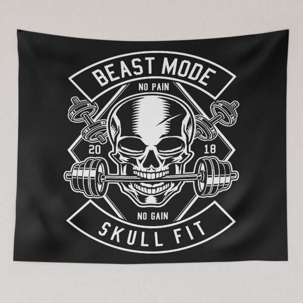 Item preview, Beast mode gym skull designed and sold by Yorkx.