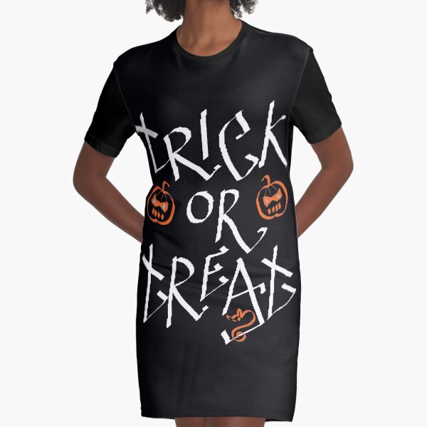 Trick or Treat pumpkin Graphic T-Shirt Dress