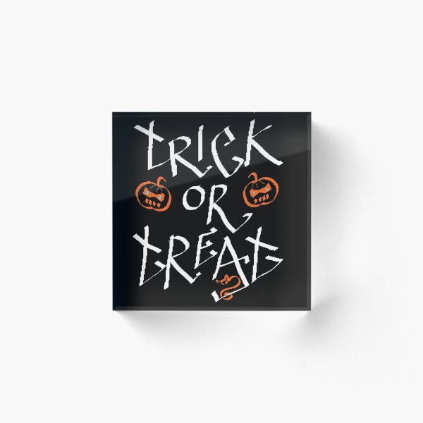 Trick or Treat pumpkin Acrylic Block