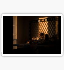 Sunset in the hotel room Sticker