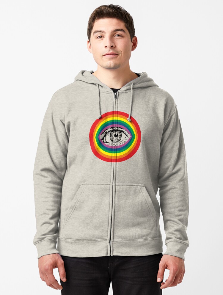 rainbow eye hoodie