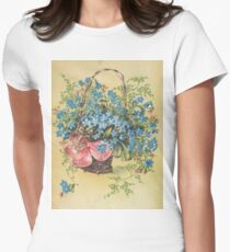 Blue Flowers Women's Fitted T-Shirt