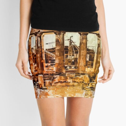 The Acropolis Of Athens Mini Skirt