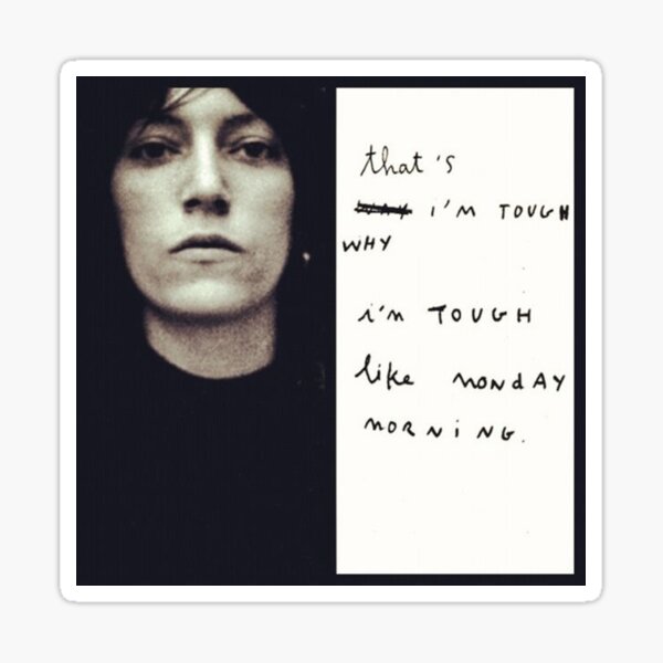 Patti Smith - Portrait & Quote with handwriting Sticker