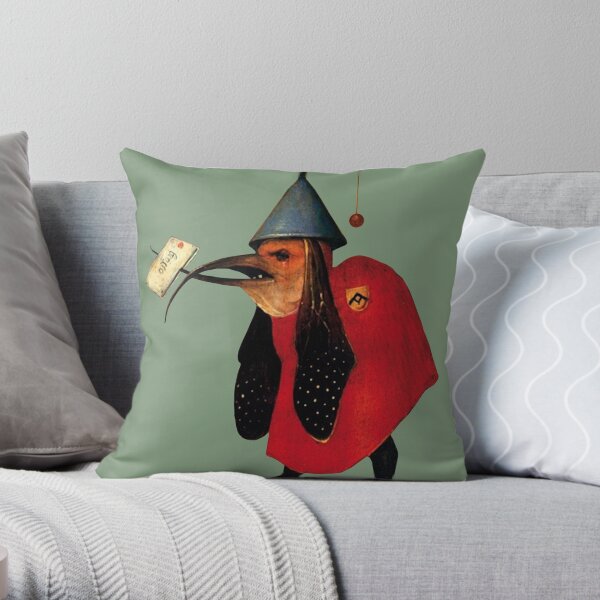 Bosch Bird with Letter Throw Pillow