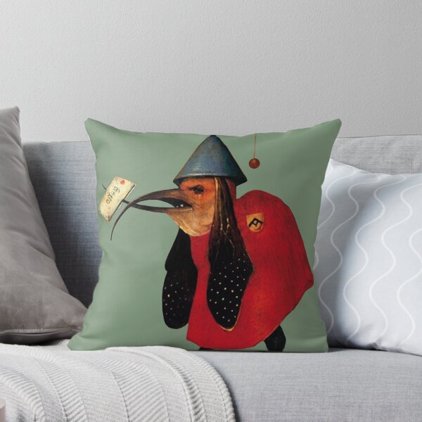 Bosch Bird with Letter Throw Pillow