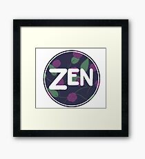 Zen Flower Circle Simple Design Framed Print