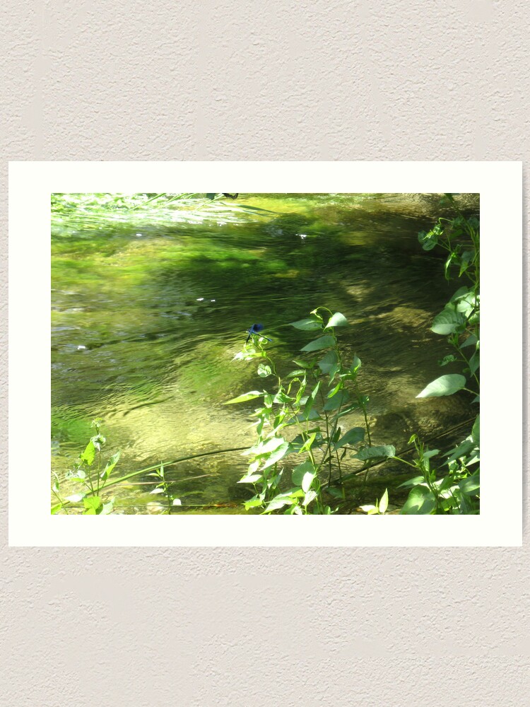 Thumbnail 1 of 3, Art Print, GREEN DREAMS ON THE RIVER designed and sold by TatianaMichaela.