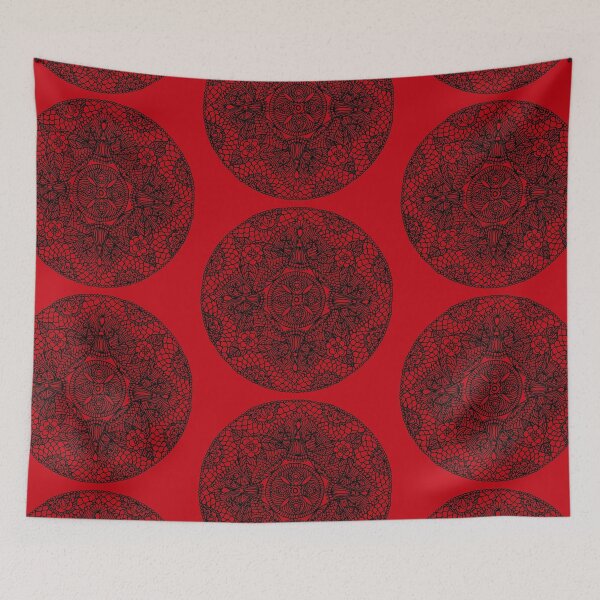 Item preview, Flowers and Petals Mandala Red - One Mandala A Day designed and sold by onemandalaaday.