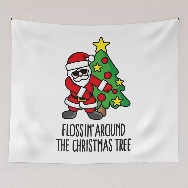 Item preview, Flossin' around the Christmas tree - Santa Claus  Floss dance Floss like a boss designed and sold by LaundryFactory.