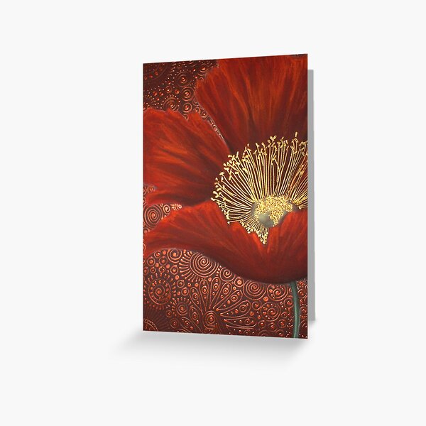 A Single Red Poppy Greeting Card