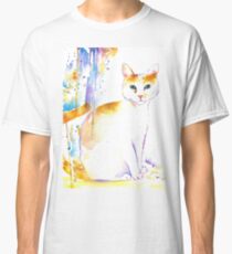 Rainbow Watercolor Kitty Classic T-Shirt