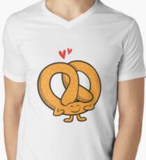 Cute pretzel Men's V-Neck T-Shirt