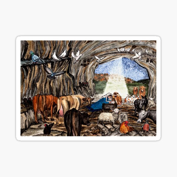 The Christmas Nativity Sticker