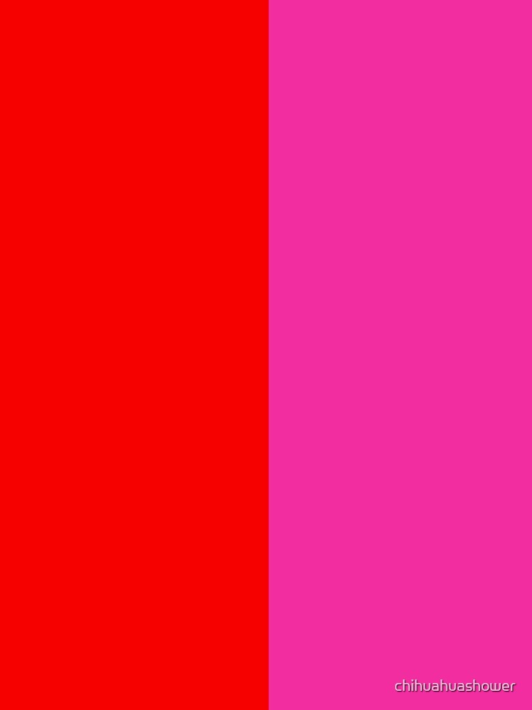 Colour blocking red and pink by chihuahuashower