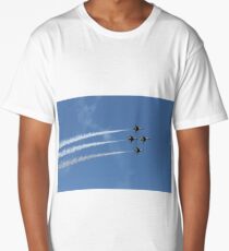 Air show, #AirShow #sky #plane #aircraft #airplane #air #flight #fly #flying #jet #aviation #blue #military #planes #travel #helicopter #airshow #clouds #transportation #show #aeroplane #squadron Long T-Shirt