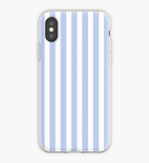 Alice Blue Pinstripe in an English Country Garden iPhone Case