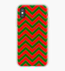 Christmas Red & Green Chevron iPhone Case