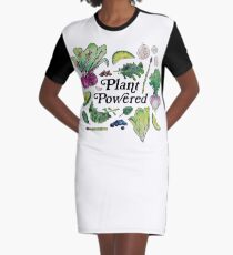 Plant Powered Graphic T-Shirt Dress