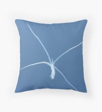 #sky #plane #aircraft #airplane #air #flight #fly #flying #jet #formation #fighter #aviation #blue #military #planes #travel #helicopter #airshow #clouds #transportation #show #aeroplane #squadron Throw Pillow