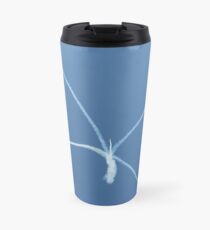 #sky #plane #aircraft #airplane #air #flight #fly #flying #jet #formation #fighter #aviation #blue #military #planes #travel #helicopter #airshow #clouds #transportation #show #aeroplane #squadron Travel Mug