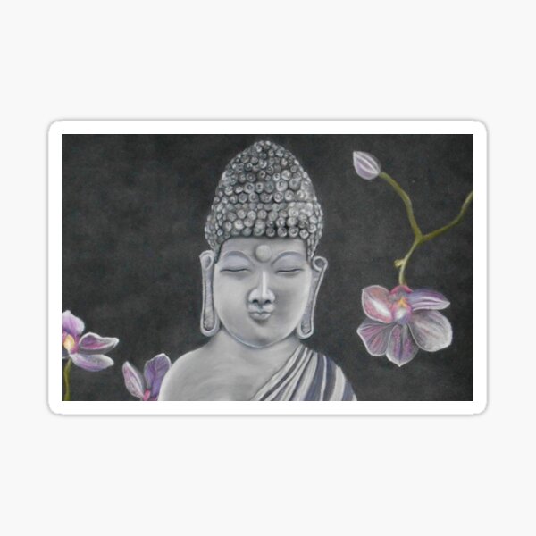 Buddha aux pastels Sticker