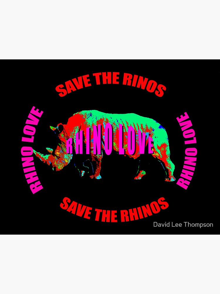 Save The Rhinos Design A Sticker For Sale By Dltphoto Redbubble