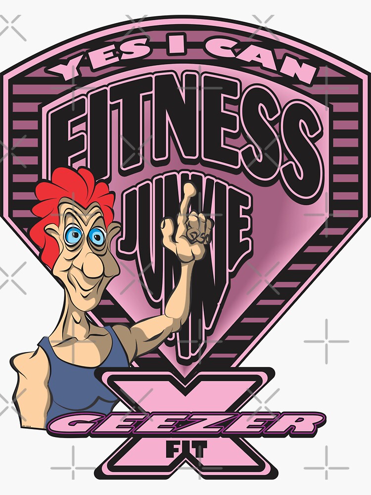"FITNESS JUNKIE 3" Sticker for Sale by MontanaJack Redbubble