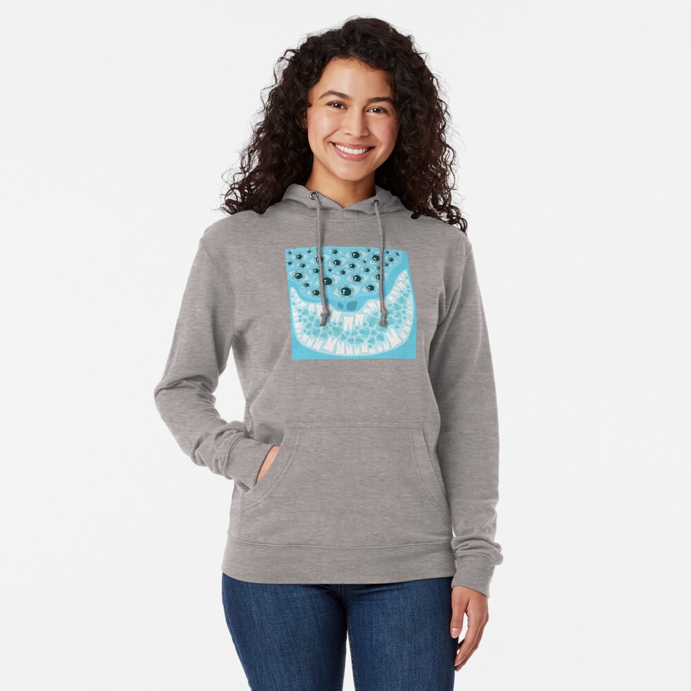 Eyeball Spider Monster Eating a Mouthful of Flies Lightweight Hoodie