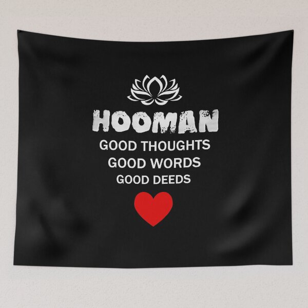 Item preview, Hooman - Good Thoughts, Good Words, Good Deeds - Red Heart designed and sold by 4wordsmovement.