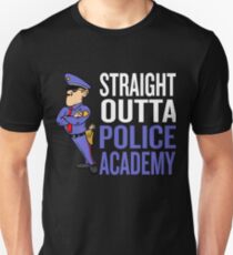 Straight Outta Police Academy T-Shirt Police Graduation Gift Unisex T-Shirt