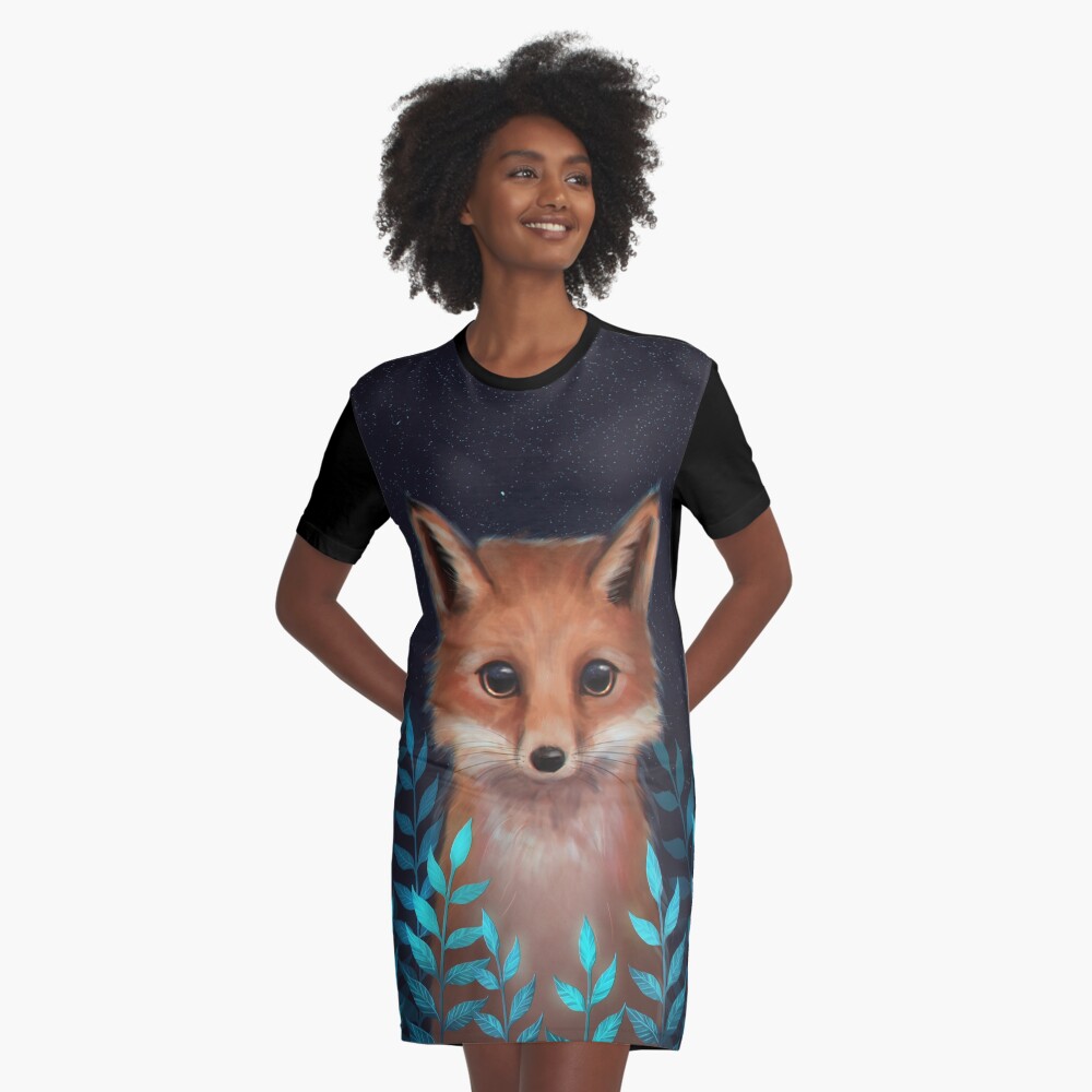 Fox Graphic T-Shirt Dress