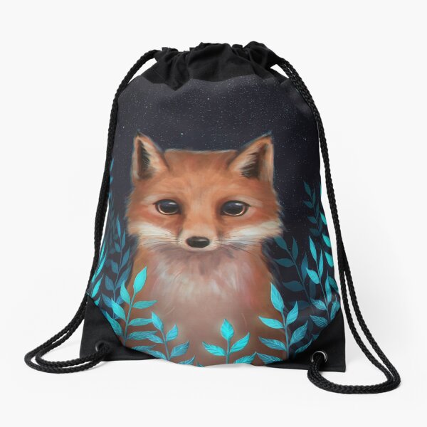 Fox Drawstring Bag