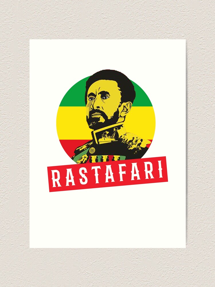 Haile Selassie Rastafari Flag Art Print By Nabiljamal Redbubble
